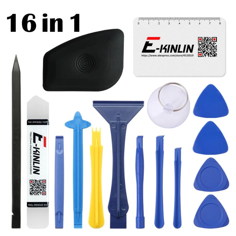16 in 1 Phone Screen Repair Kit with Pry Tools and Suction Cup