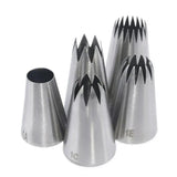 5pcs Large Metal Cake Decoration Tips Set Stainless Steel Piping Nozzles