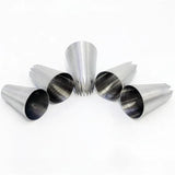 5pcs Large Metal Cake Decoration Tips Set Stainless Steel Piping Nozzles