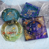 DIY Ashtray Resin Mold Heart Square Storage Box Silicone Mould