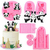 Panda Bamboo Silicone Mold Cake Border Fondant Molds