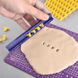 Ceramic Art Alphabet Number Letter Stamp Embosser Mold Sealing DIY Embossing
