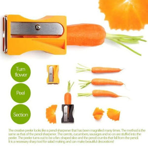 2PCS Vegetable Carrot Cucumber Sharpener Peeler Kitchen Tool