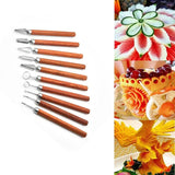 Wooden Handle Stainless Steel Fruit & Vegetable Carving Chef's Edge