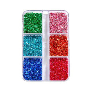 6Grids Glass Crushed Stone Resin Filling Mixed DIY Crystal Epoxy Mold