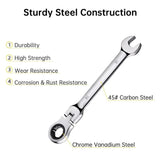 6-19mm Reversible Ratchet Wrench Socket Spanner Nut Tools