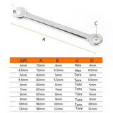 10pc Mini Spanner Set Hand Tools Key Ring Metric Pocket Spanner