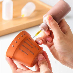 50ml Ceramic Art Squeeze Clay Bottle Multi-needle Point Line Texture Effect