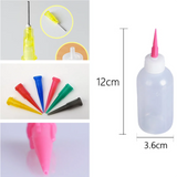 50ml Ceramic Art Squeeze Clay Bottle Multi-needle Point Line Texture Effect