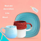 50ml Ceramic Art Squeeze Clay Bottle Multi-needle Point Line Texture Effect