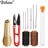 Copper Handle Awl Sewing Set Leather Canvas Shoes Repair Tool Hand Stitching Lea