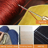 Copper Handle Awl Sewing Set Leather Canvas Shoes Repair Tool Hand Stitching Lea