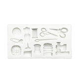 Scissors Button Silicone Sugarcraft Mold Cupcake Baking Fondant Cake Tools