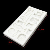 Scissors Button Silicone Sugarcraft Mold Cupcake Baking Fondant Cake Tools