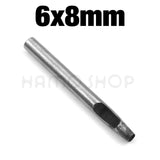 Leather Oval Hole Punch Steel Craft Hollow DIY Tool 6mm/8mm Width