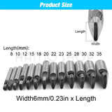 Leather Oval Hole Punch Steel Craft Hollow DIY Tool 6mm/8mm Width