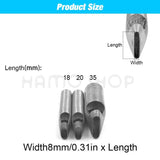 Leather Oval Hole Punch Steel Craft Hollow DIY Tool 6mm/8mm Width