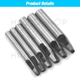 Leather Oval Hole Punch Steel Craft Hollow DIY Tool 6mm/8mm Width