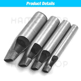Leather Oval Hole Punch Steel Craft Hollow DIY Tool 6mm/8mm Width
