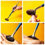 Pottery Tools Fan-shaped Brush Wooden Rod Good Water Absorption
