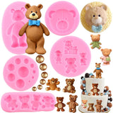 3D Bear Silicone Mold Pearl Fondant Molds Cake Decorating Tools