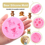 3D Bear Silicone Mold Pearl Fondant Molds Cake Decorating Tools
