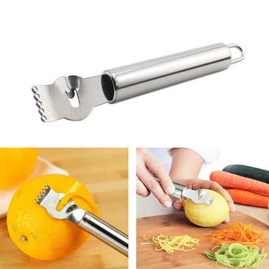 Stainless Steel Citrus Zester Peeler Kitchen Bar Craft Peeling Tool