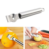 Stainless Steel Citrus Zester Peeler Kitchen Bar Craft Peeling Tool