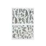 Polymer Clay Texture Stamp Sheets Flower Leaf Pattern DIY Embossing Mat
