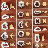 Mini Soft Pottery Earrings Clay Mold Snowflake Deer Rabbit Moon Shape