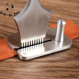 Leather Pulling Board Cutting Ruler Tool Stainless Steel Manual Cut