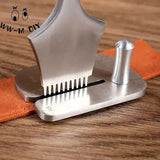 Leather Pulling Board Cutting Ruler Tool Stainless Steel Manual Cut