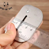 Leather Pulling Board Cutting Ruler Tool Stainless Steel Manual Cut