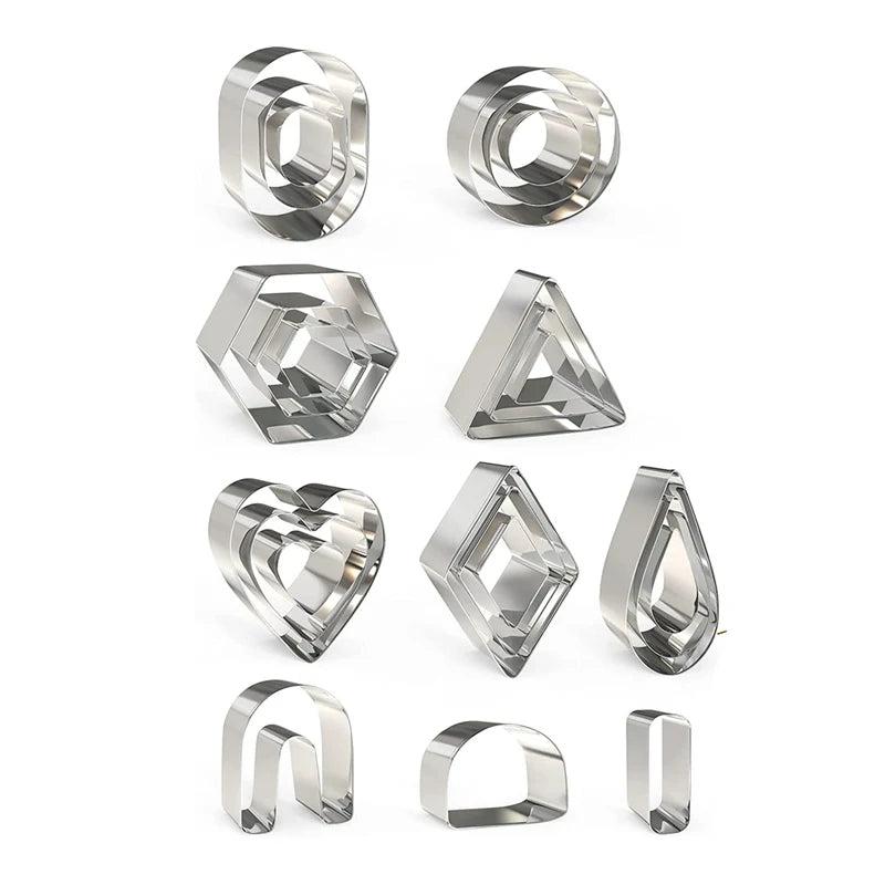 Polymer Clay Earrings Making Kit Stainless Steel Cutters Mold Pottery Diy
