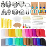 Polymer Clay Earrings Making Kit Stainless Steel Cutters Mold Pottery Diy