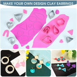 Polymer Clay Earrings Making Kit Stainless Steel Cutters Mold Pottery Diy