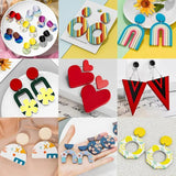 Polymer Clay Earrings Making Kit Stainless Steel Cutters Mold Pottery Diy