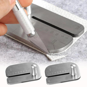 Stainless Steel Leather Pulling Board Cutting Ruler Tool