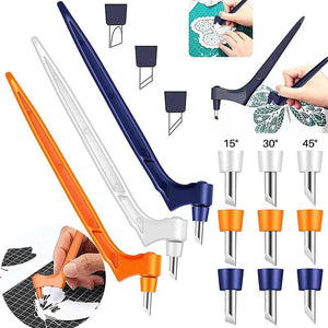 Rotating Carbon Steel Blade Paper Cutter + 3 Replacement Blade