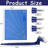 Rotating Carbon Steel Blade Paper Cutter + 3 Replacement Blade