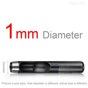 Round Hollow Punch Leather Craft Tool Hole Cutter for Bands Belts Gasket