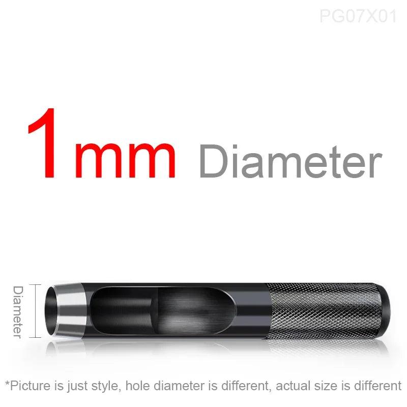 Round Hollow Punch Leather Craft Tool Hole Cutter for Bands Belts Gasket