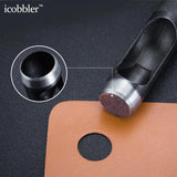 Round Hollow Punch Leather Craft Tool Hole Cutter for Bands Belts Gasket