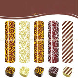 5 Sheets Chocolate Transfer Paper Pattern Mold Decoration Cake Tools