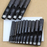 1-25mm Leathercraft Tool Set Punching Hole Punch Round Steel Rubber Tools