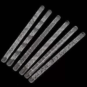 Acrylic Wave Pattern Rolling Pin for Polymer Clay DIY Embossing