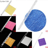 Acrylic Wave Pattern Rolling Pin for Polymer Clay DIY Embossing