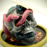 3D Skull Snake Head Candle Silicone Mold for Halloween DIY Resin Craft