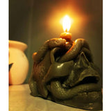 3D Skull Snake Head Candle Silicone Mold for Halloween DIY Resin Craft