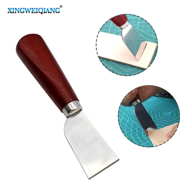 DIY Leather Skiving Cutting Tool with Wooden Handle